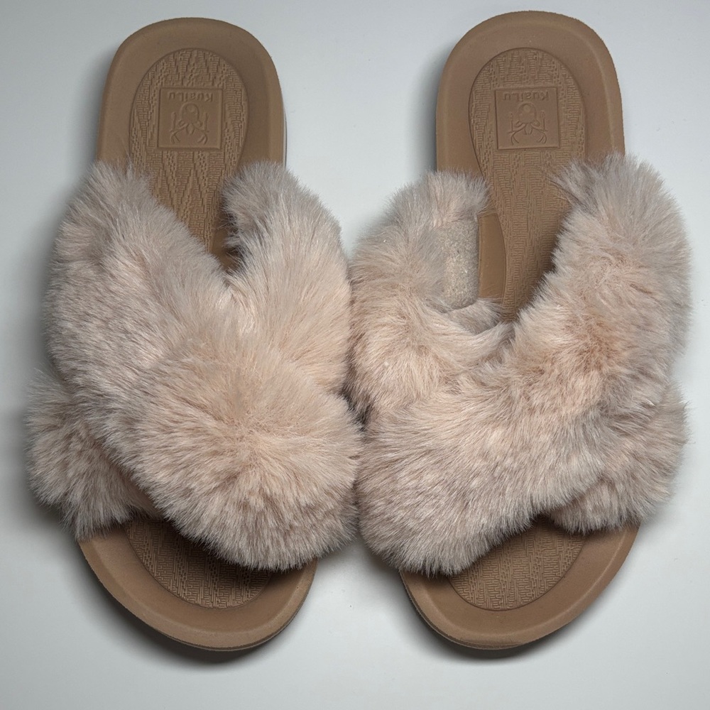 Faux Fur Slide Slippers - Plush Comfort